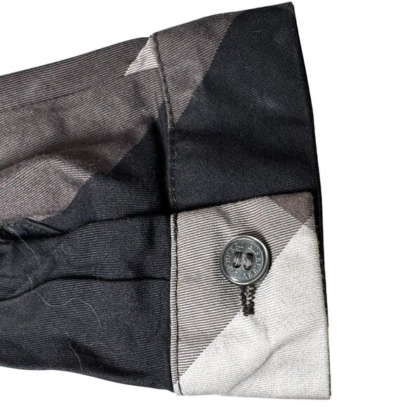 BURBERRY London Girls size 7/8 Grey/Black Check Plaid Shirt Dress - Picture 7 of 14